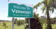 Image of the Welcome to Vermont road sign for Vermont will pay remote Teleworkers $10,000 to move there blog post